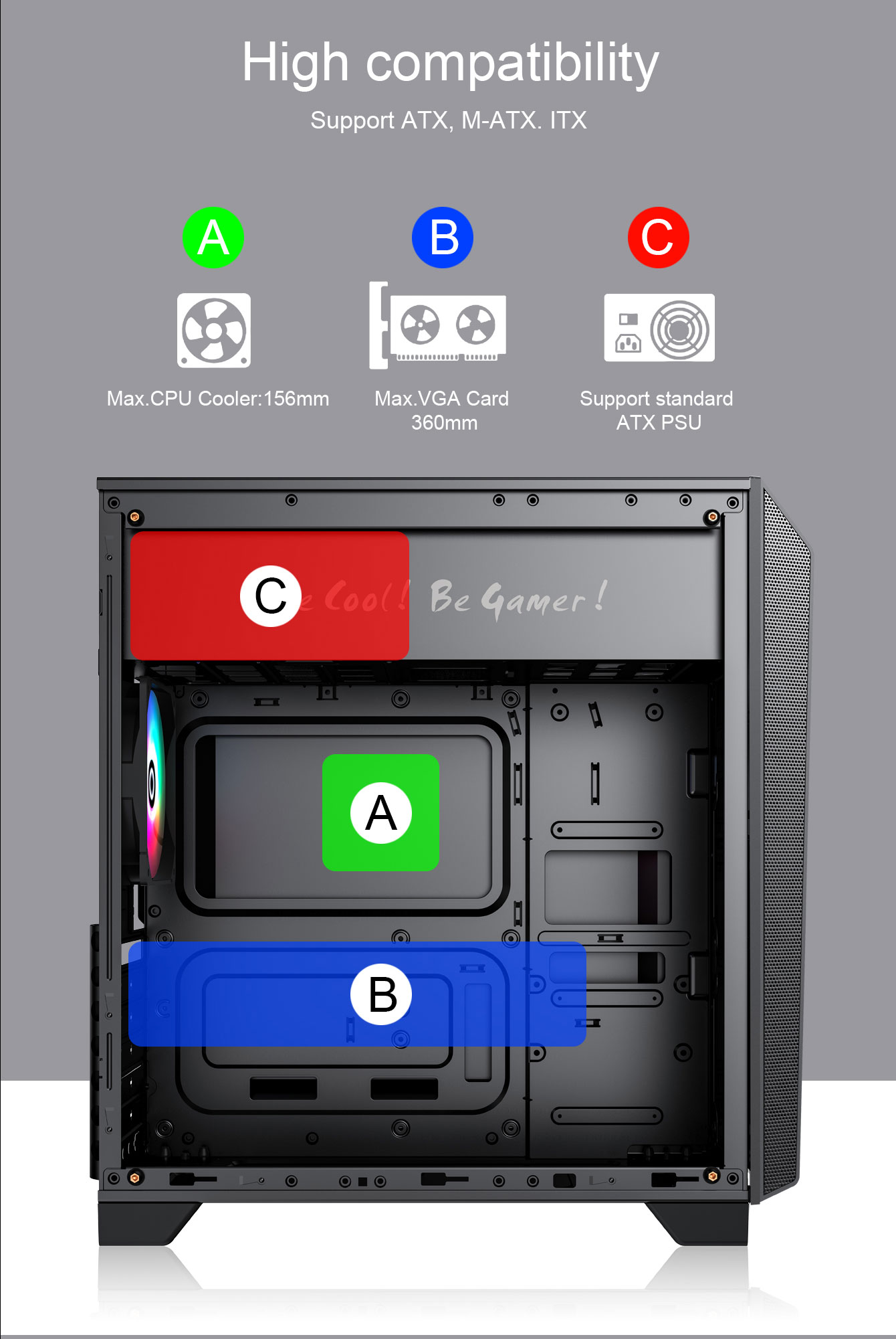 Gamemax Nova N5 Black USB3.0 Tempered Glass ATX Mid Tower Gaming ...